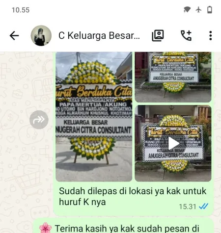 Pengiriman Papan Bunga Duka Panggarangan